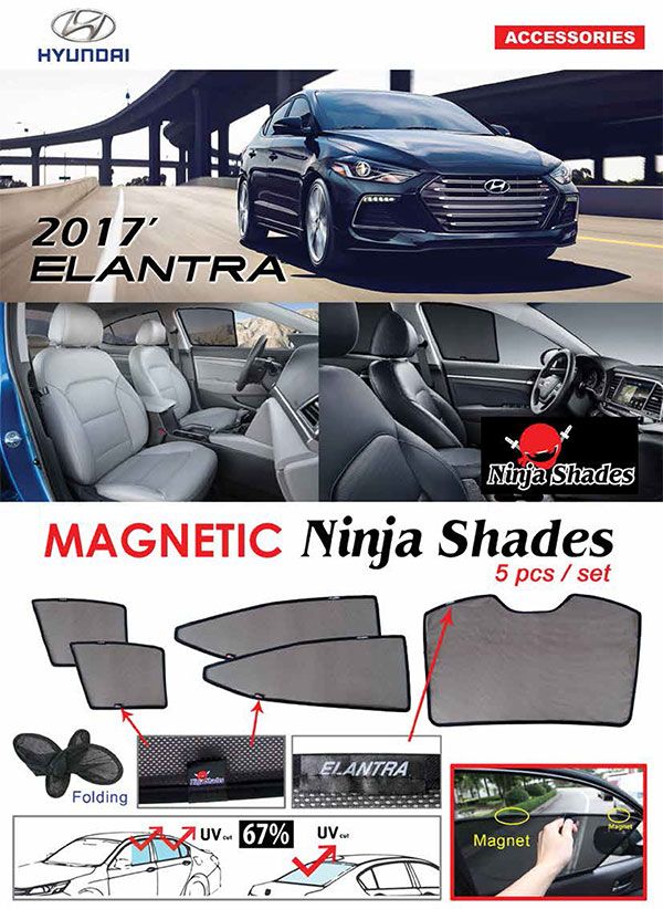 Buy HYUNDAI ELANTRA 2016 2018 NINJA SHADES UV Proof Custom Fit Car